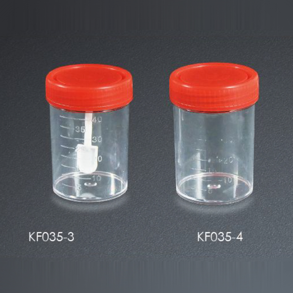 Stool container with screw cap