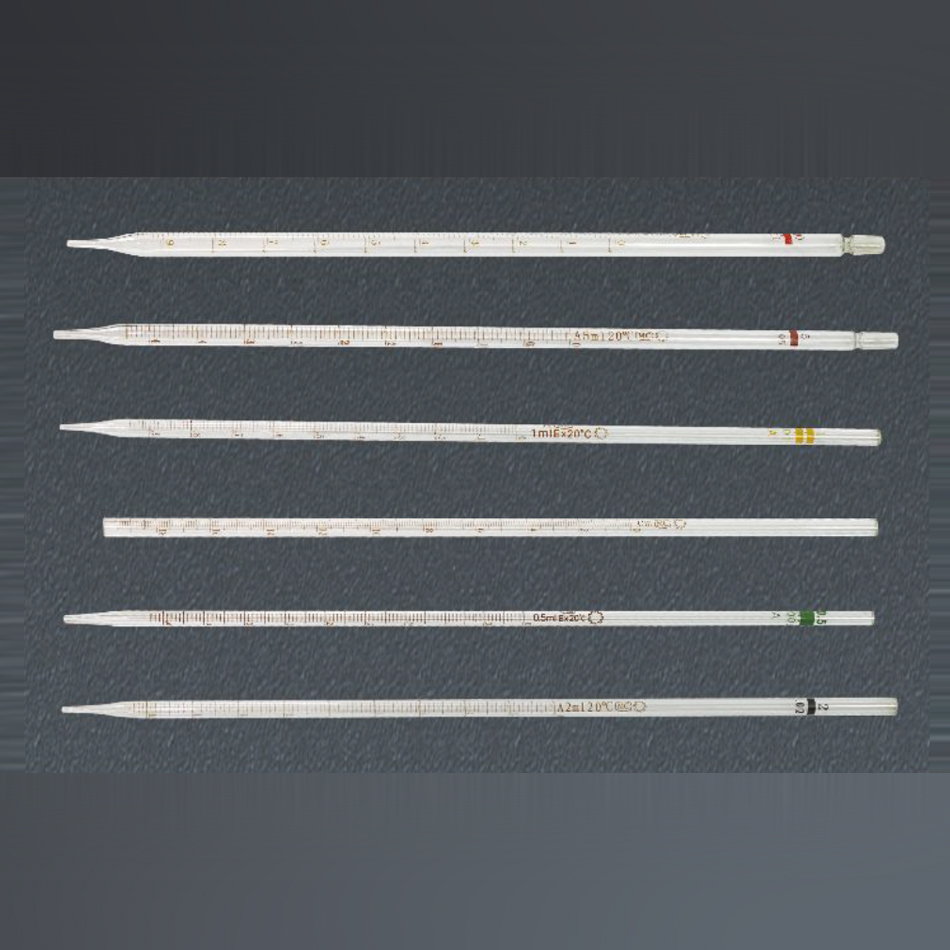 Graduated glass transfer pipette